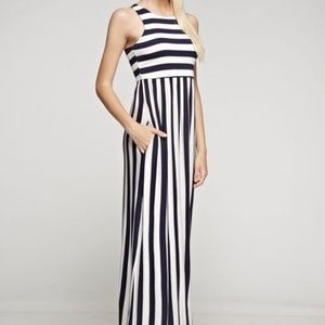 nwt BELLAMIE NAUTICAL sailor yacht MAXI DRESS LG